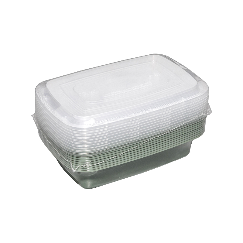 Caja de preparación de comidas de plástico con tapa, caja de preparación de comidas reutilizable