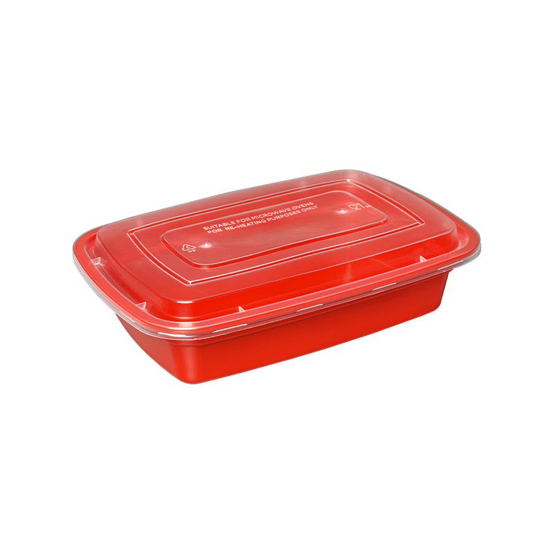 Caja de preparación de comidas de plástico con tapa, caja de preparación de comidas reutilizable