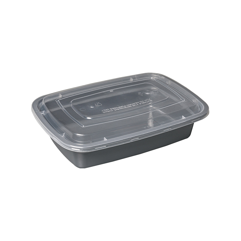 Caja de preparación de comidas de plástico con tapa, caja de preparación de comidas reutilizable