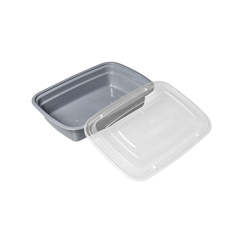 Caja de preparación de comidas de plástico con tapa, caja de preparación de comidas reutilizable