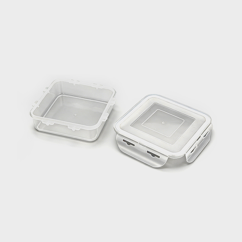 Caja crujiente de plástico con cerradura azul