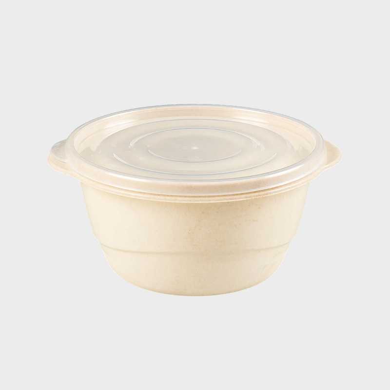 Caja de comida rápida de plástico con tapa redonda PFB009