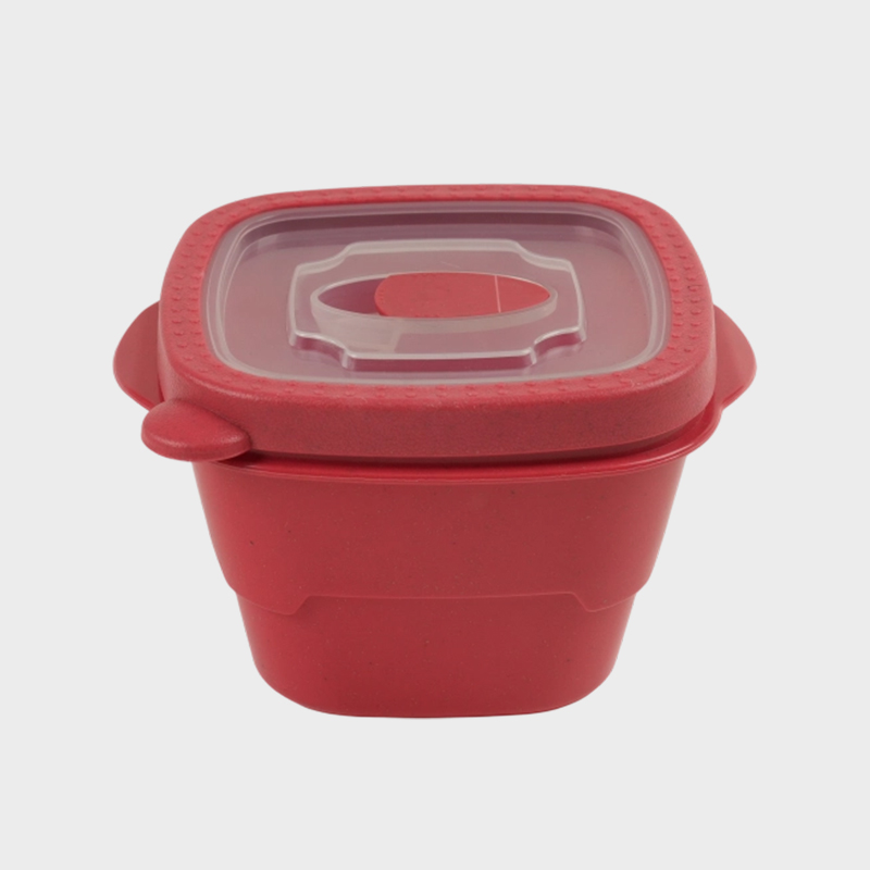 Recipiente para alimentos de tacto suave de PP de 480 ml con tapa sellada