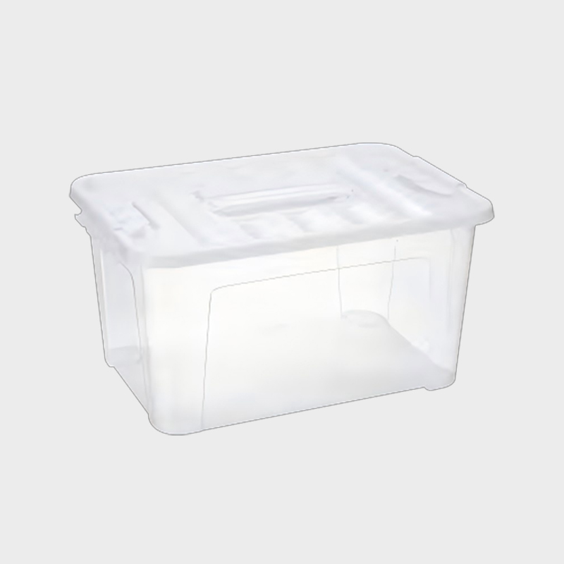 Contenedor de almacenamiento doméstico de PP de 10 litros con tapa abatible PFS007